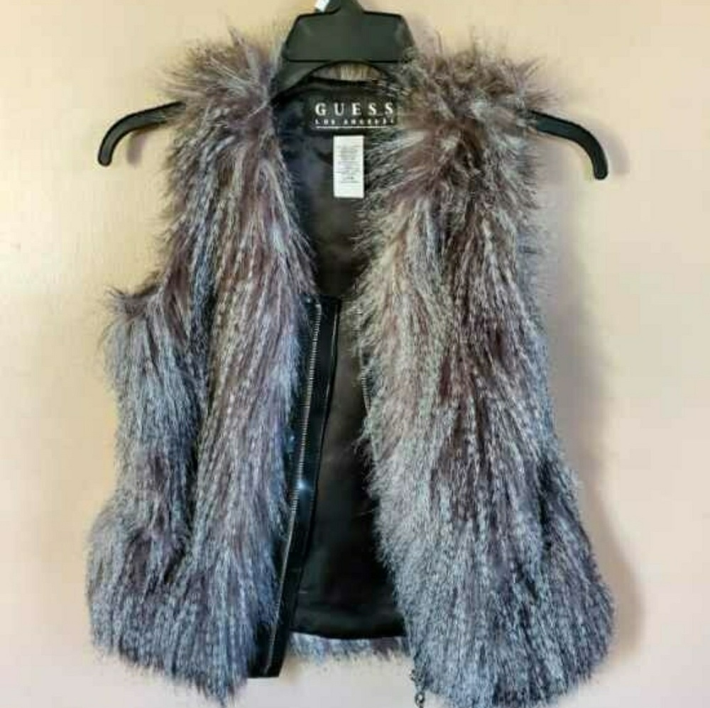 V-Neck Faux Fur Vest